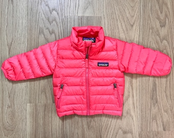 Patagonia Baby Down Sweater Puffer Jacket Size 3-6 Months Pink Toddler