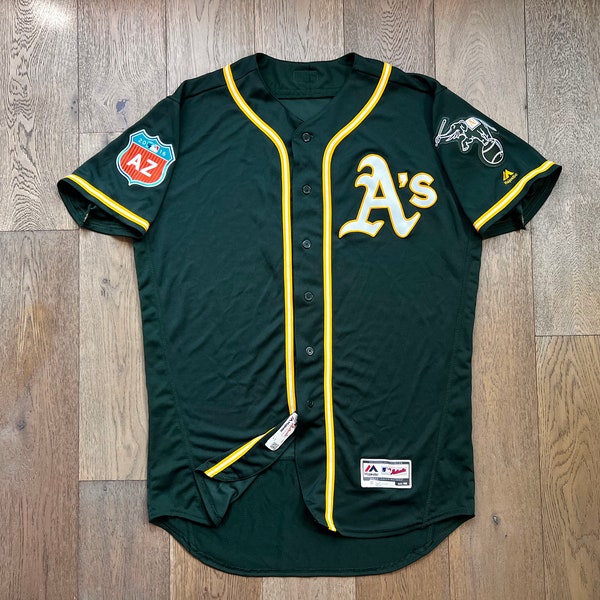 Oakland A's Athletics Game Worn Team Issued Spring Training Jersey Sz 46