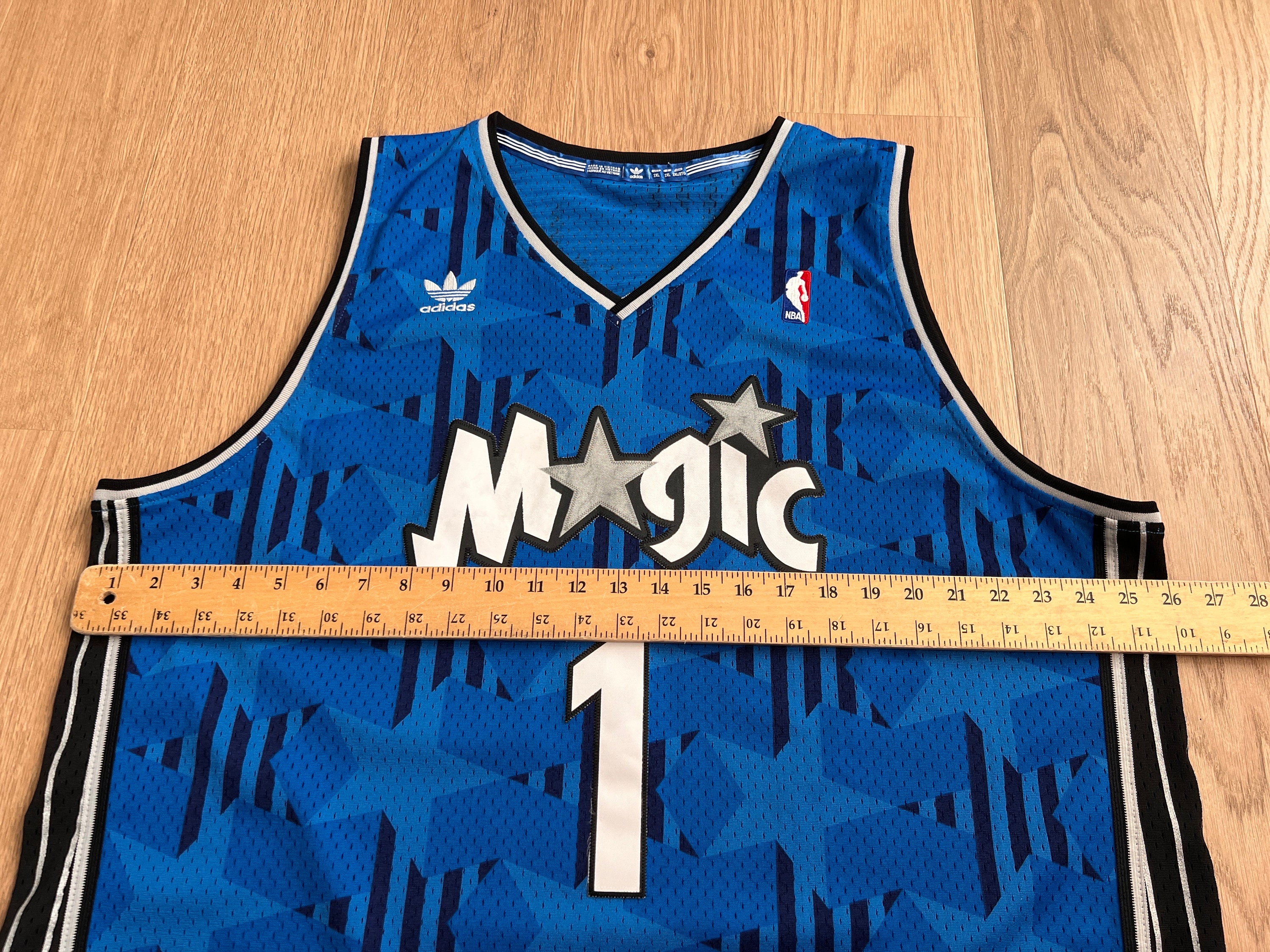 Vintage Nba HWC Orlando Magic Tracy Mcgrady Jersey SEWN Blue Stars 