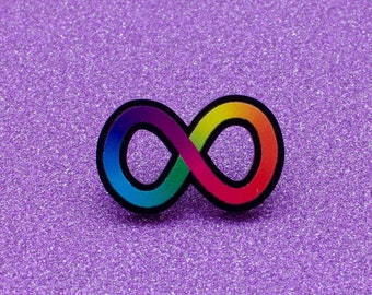 Rainbow Infinity Spectrum PIN - Autistic Neurodiversity - acrylic