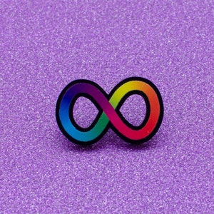 Rainbow Infinity Spectrum PIN - Autistic Neurodiversity - acrylic