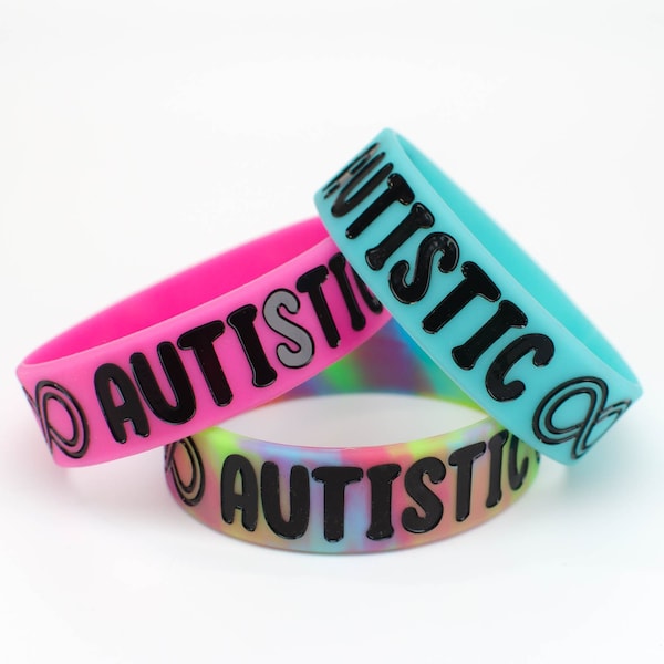 ADULT Autistic Neurodiversity Infinity Spectrum Silicone Bracelet Wristband