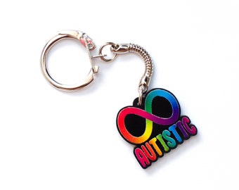 Autistic Infinity Spectrum Keyring - Neurodiversity Key Ring