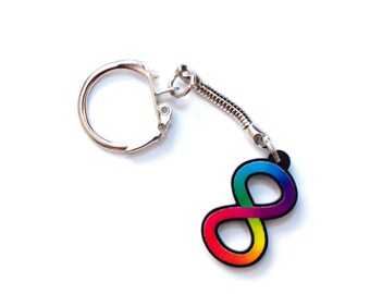 Small Infinity Spectrum Keyring - Autistic Neurodiversity Key Ring