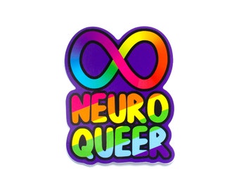 NeuroQueer Infinity Symbol Vinyl Sticker - Neurodiversity