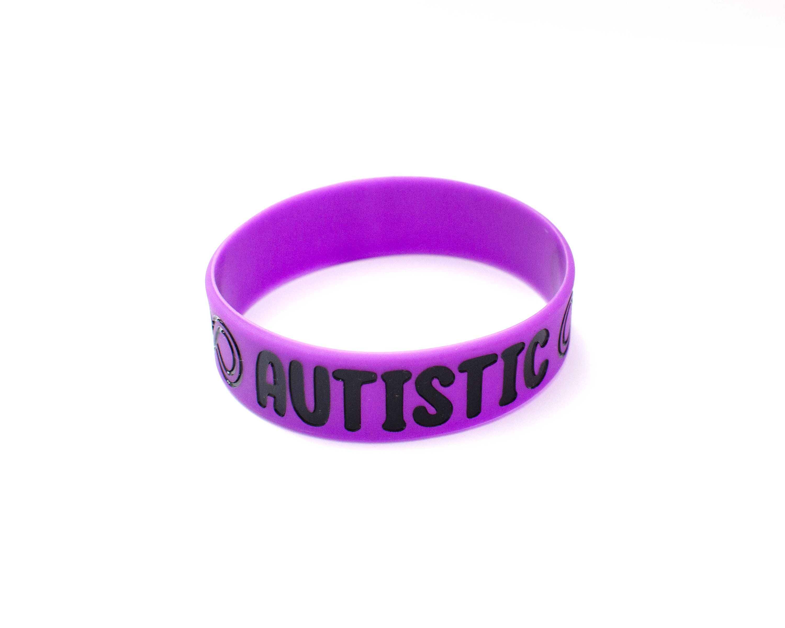 Purple Autistic Neurodiversity Infinity Spectrum Silicone Bracelet