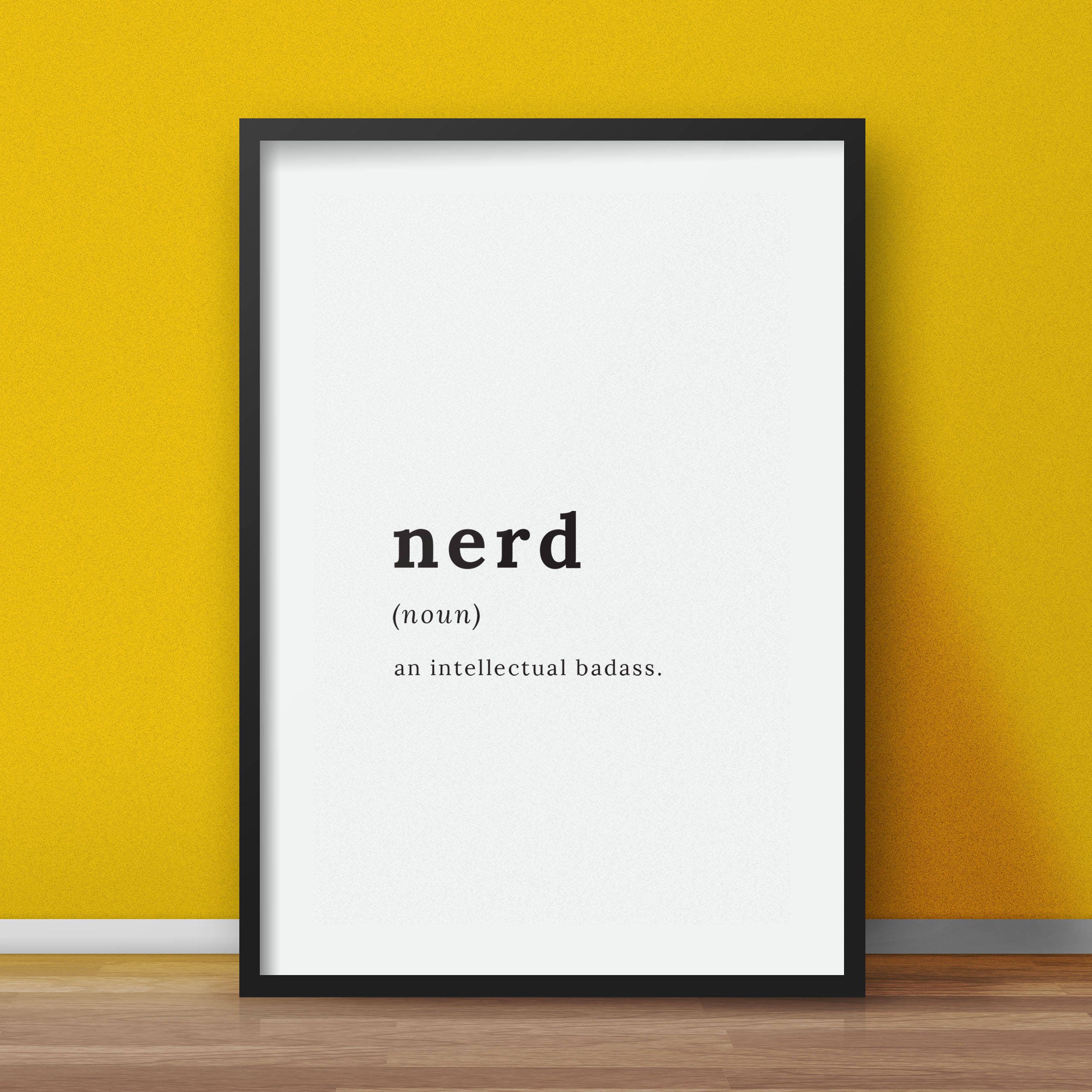 Nerd Definition Definition poster print Printable digital Etsy
