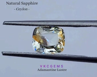 Zaffiro giallo / Taglio cuscino / 7.5X6.4X4MM / 1.56 carati / Non trattato / VS-SI