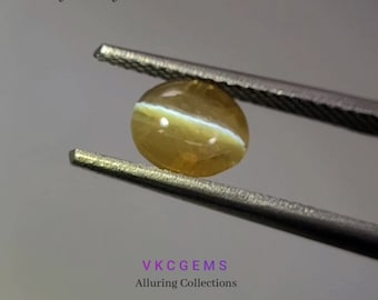 Cat's Eye Chrysoberyl| Oval Cut | 7X6X3.6MM | 1.35Carat | Unheated | Untreated | Clean | Precious Gem