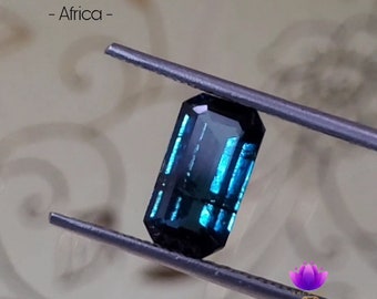 Indicolite| Emerald Cut | 10.5X5.8X4.1MM | 2.30 Carat | Untreated | VS