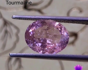 Pink Tourmaline | Oval Cut | 11.3X9.1X4.4MM | 3.38 Carat | Unheated | Untreated | VS-SI