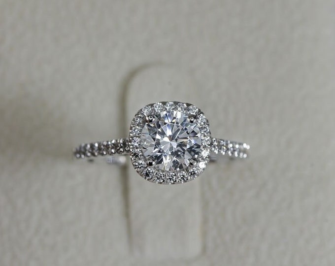 2.65 CT F/SI1 Classic Round Cut Diamond Engagement Ring 950 Platinum