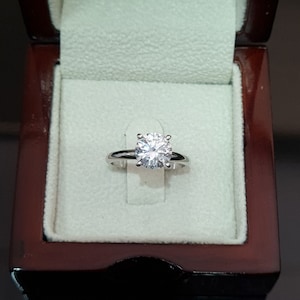 1 CT Solitaire Diamond Engagement Ring Round Cut F/SI1 14K White Gold