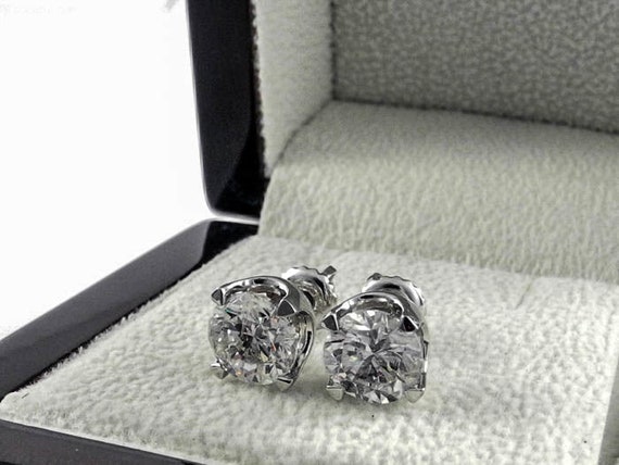 0,30 Ct Diamant Ohrstecker Runddiamant Solitär Ohrringe Gelbgold 14K Weißgold 14K Rosegold - Österreich