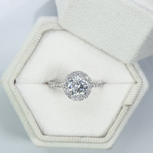 One Carat Natural Diamond Women's Ring Bridal Ring - Etsy