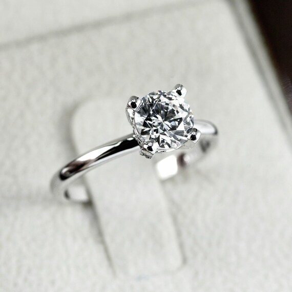 thumbnail image 2 of 14K Solid Gold Crown Engagement Ring – 0.20Ct Natural Diamond, SI1 G, Prong Set 2 of 3