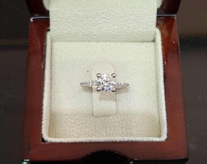 Diamond Engagement Ring, Round Cut ring, 2 Carat Diamond ring, Natural Diamond ring, Solid Gold ring, 14k Gold ring
