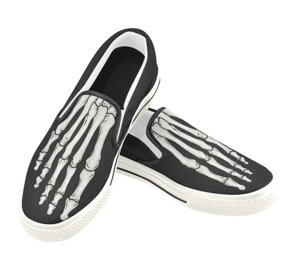 skeleton slip on shoes