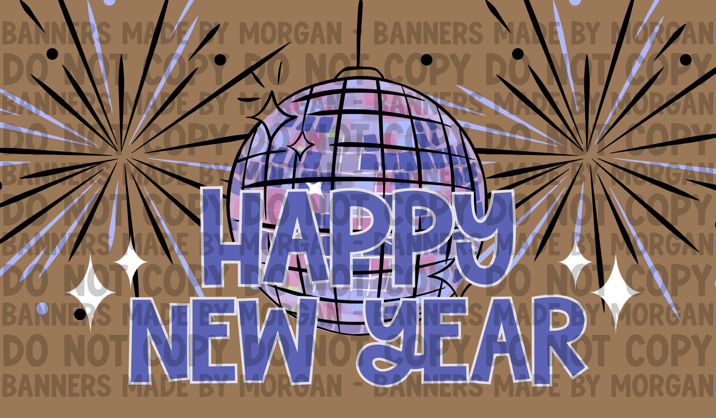 Happy New Year Banner Template | DIGITAL FILE | New Year 2026 Banner ...
