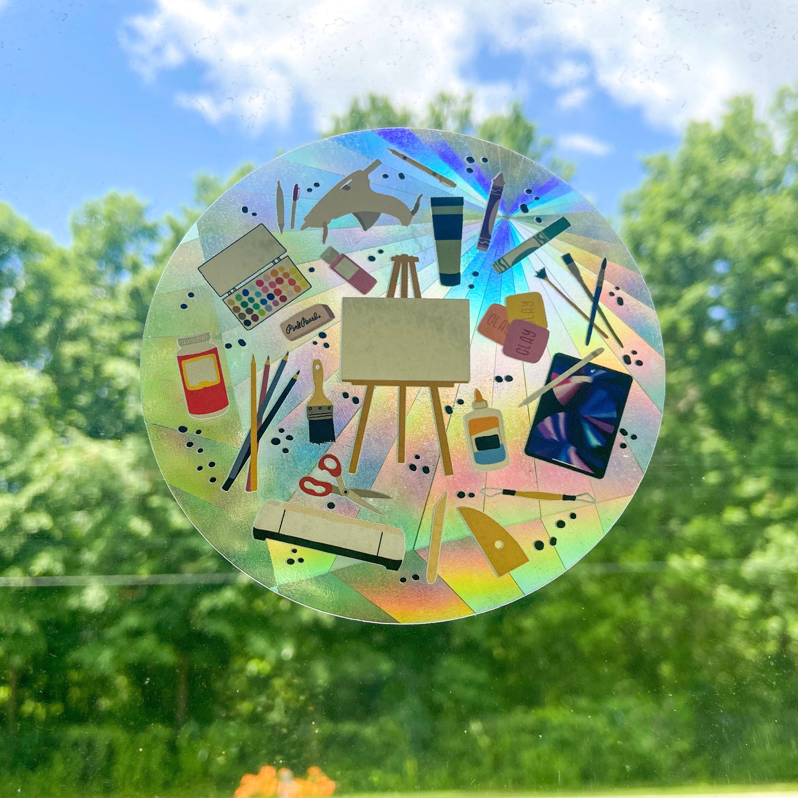 Rainbow Suncatcher Suncatcher sticker decal window decal Etsy