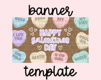 Galentines Day Painted Banner Template | Girls Trip (Digital File)