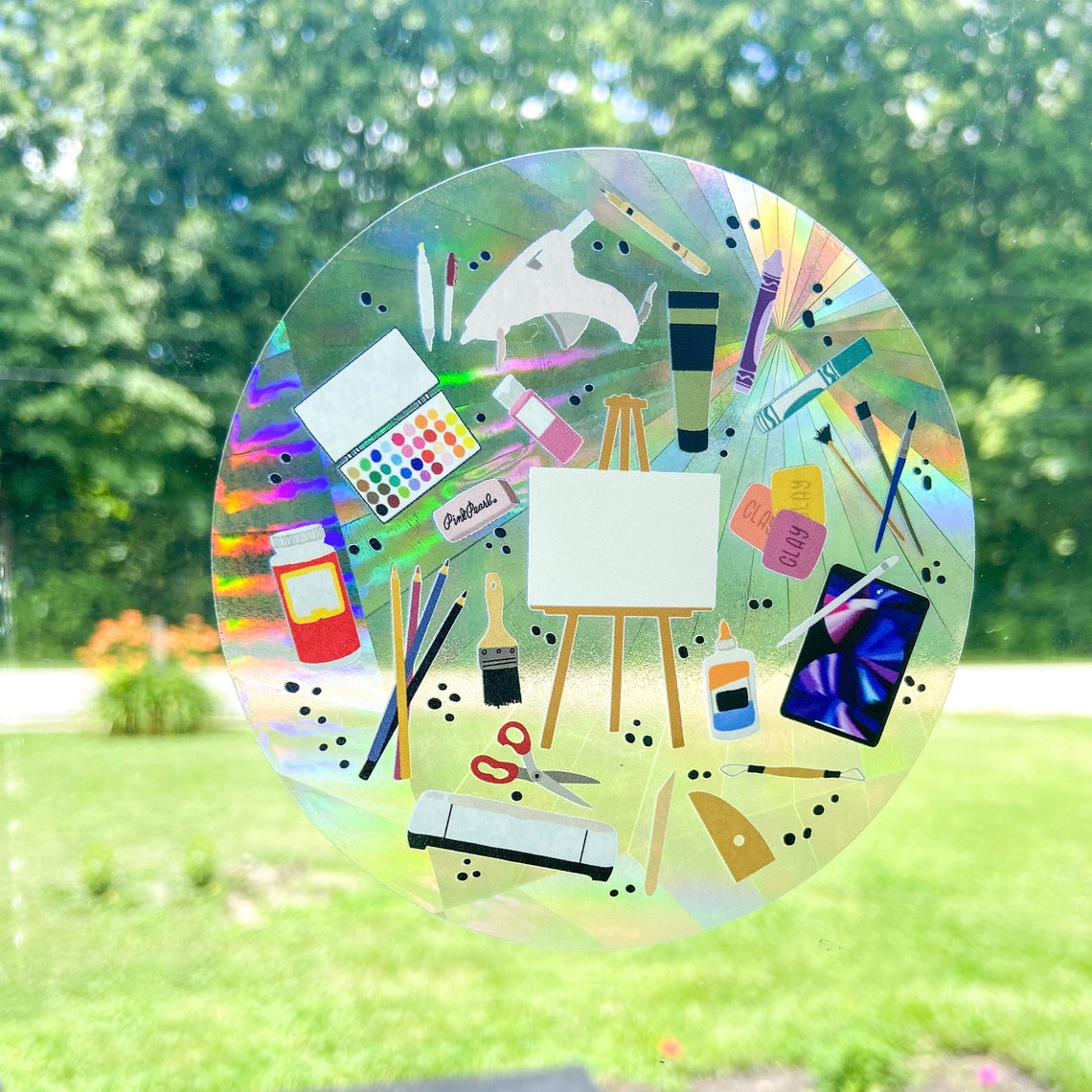 Rainbow Suncatcher Suncatcher sticker decal window decal Etsy