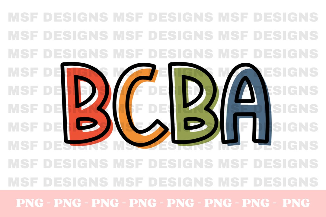 BCBA Design: Colorful ABA Therapist PNG (digital Download) - Etsy