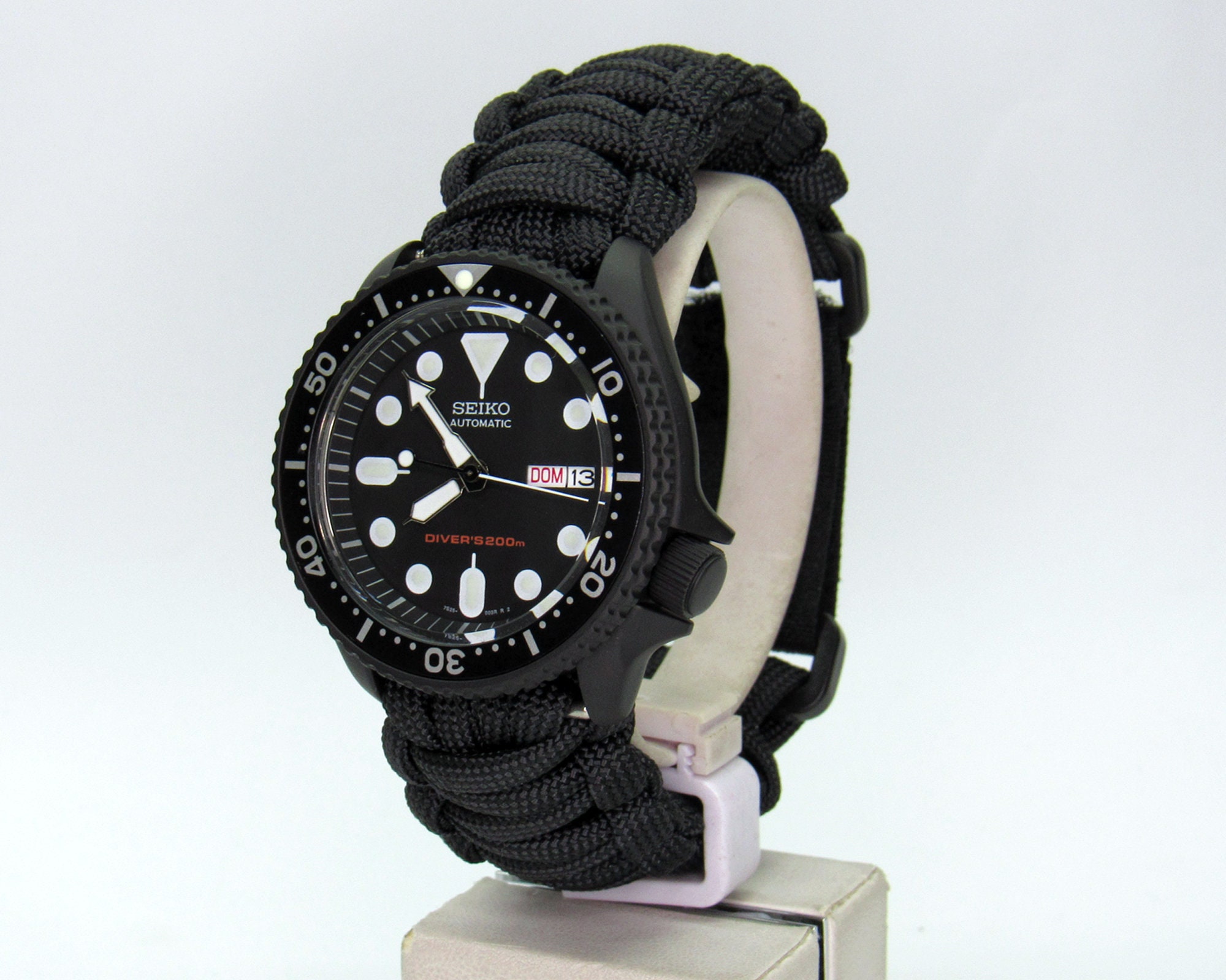 Seiko MOD 7S26 SKX007 Large Black Divers Watch Cerakote - Etsy Hong Kong