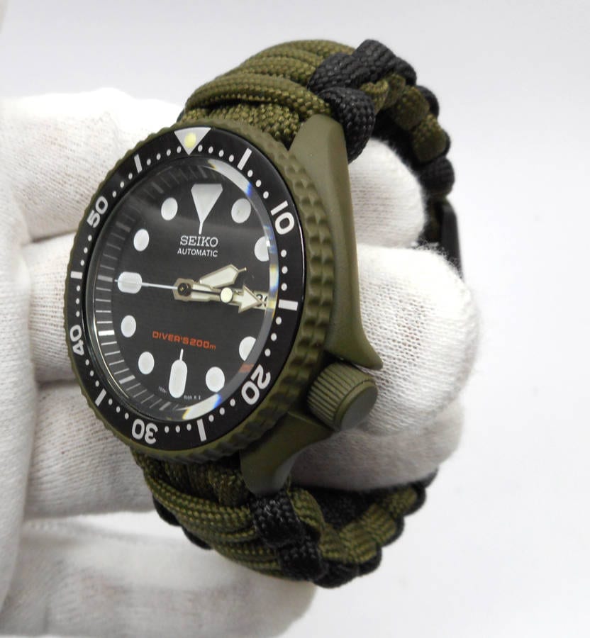 Seiko MOD 7S26 SKX007 OD Green Divers Watch Cerakote Military - Etsy