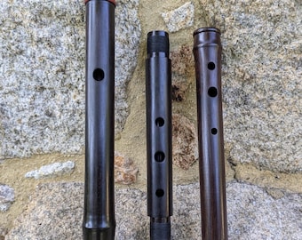 Irish Flute Handmade in African Blackwood by Rui Gomes | Transverse flute for Folk and Irish Trad Music | Simple System Wooden Flute
