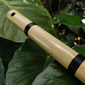 Small Transverse Bamboo flute Orientally Inspired | Same scale as the Japanese Shakuhachi | Zen inspired tool for Meditation | Rui Gomes