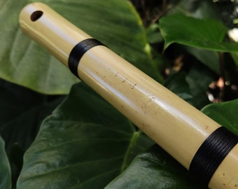 Flauta de bambú transversal pequeña de inspiración oriental | Misma escala que el shakuhachi japonés | Instrumento de inspiración zen para la meditación | Rui Gomes
