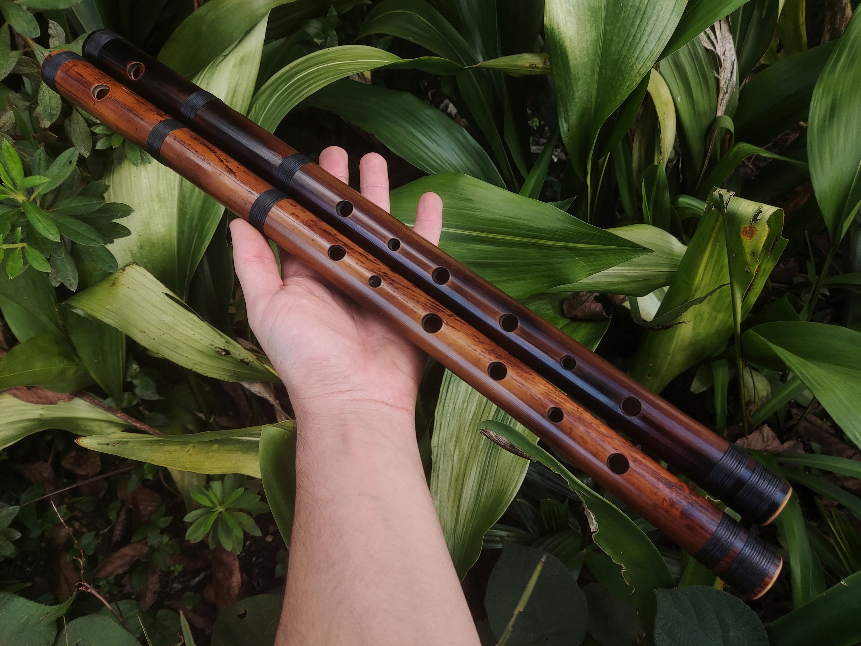 Rustic Instrument Minor Harmonic Bamboo Flute. Rustic Baroque Sounding Instrument With an ...