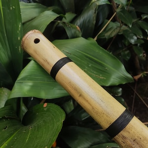 Kokin-Akebono Bamboo Flute in the key of low F#3 | Exotic looking and Meditative flute with Oriental design | For Deep meditation