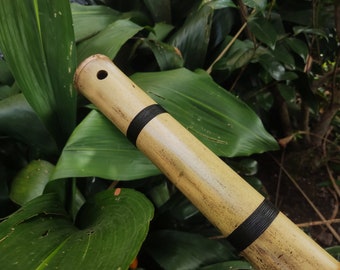 Kokin-Akebono Bamboo Flute in the key of low F#3 | Exotic looking and Meditative flute with Oriental design | For Deep meditation