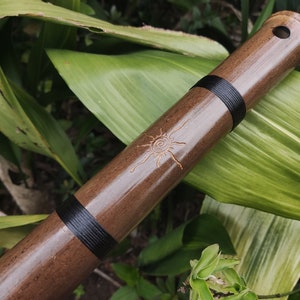 Low A Akebono Bamboo flute, deep meditative handmade flute inspired by Oriental Zen scale. Exotic flute for mindfulness and music therapy