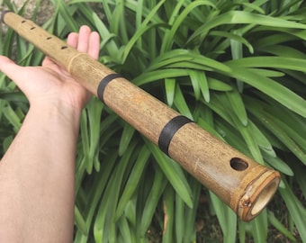 Flauta de bambú exótica de escala pentatónica menor para meditación, inspirada en la cultura budista zen oriental | Flauta para meditación profunda y herramienta de sanación sonora