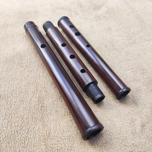 Low D Irish Flute handmade out of Santos Rosewood | Concert Tuned Wooden Flute for Folk & Traditional Music | Gift for Musician | Rui Gomes