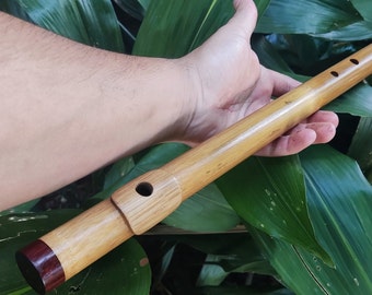 Low D Major Pentatonic Flute with Lip Plate. High Quality bamboo Flute with an Intuitive Scale for Meditation and Improvisation | Rui Gomes