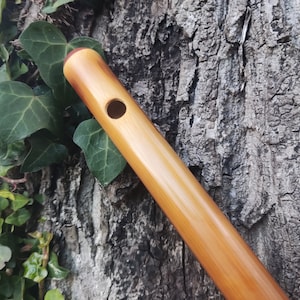 G Major Transverse Bamboo flute tuned to G major scale, Concert tuned at A440 Hz. Western equivalent of the Indian Bansuri, in light color