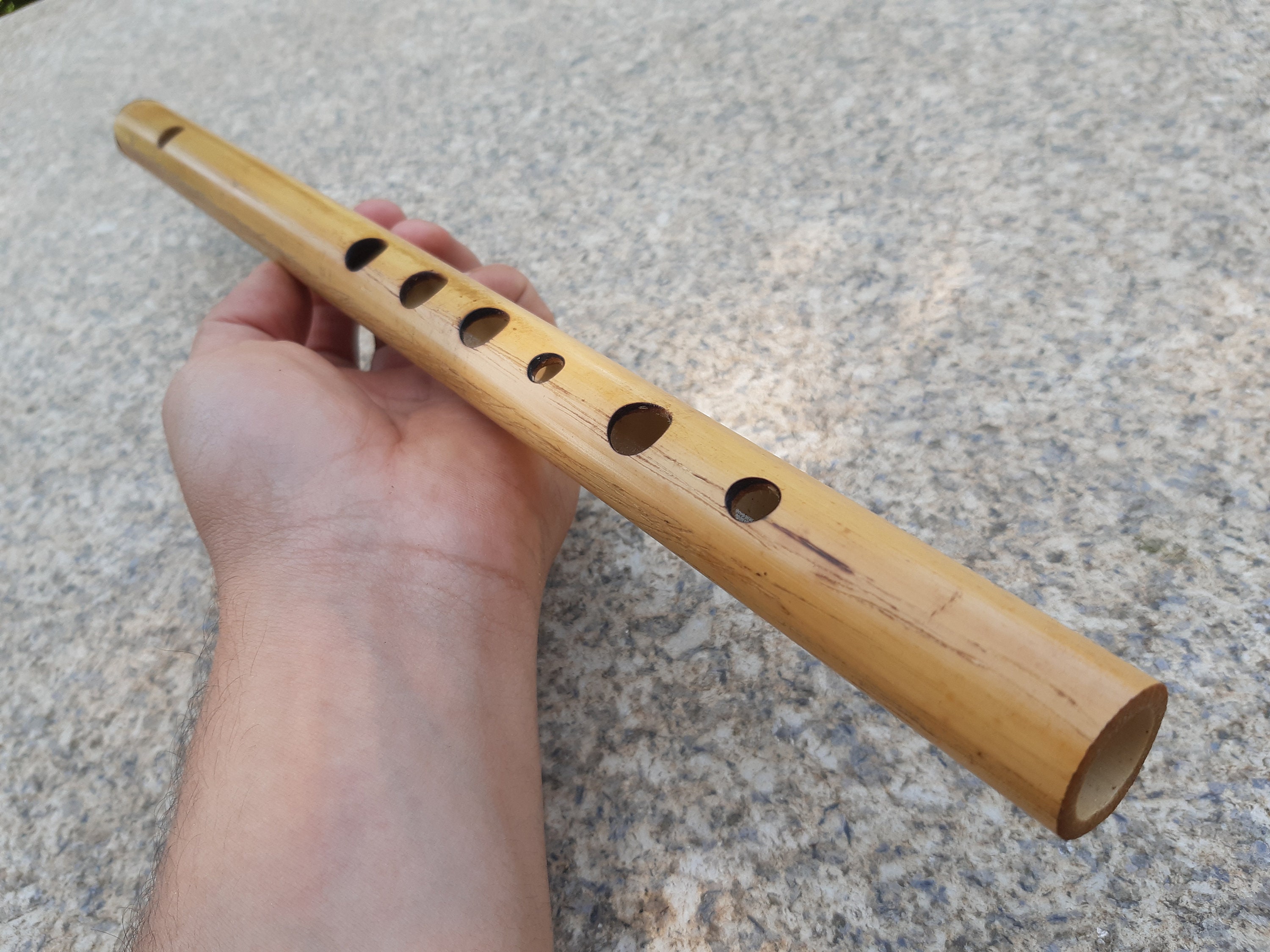 B Flat Major Flute. Bamboo Transverse Flute Tuned in Bb Major. Etsy