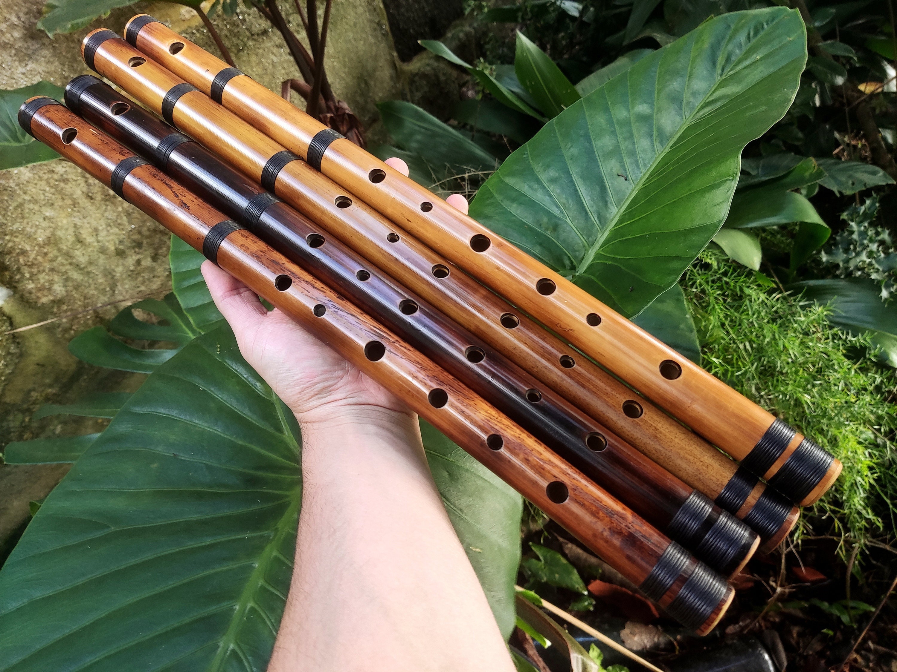 Rustic Instrument Minor Harmonic Bamboo Flute. Rustic Baroque Sounding Instrument With an ...