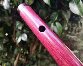 G major Purpleheart Flute. Handmade Wooden Irish style flute, made in two pieces, concert tuned for Folk Music | Gift for Musician | Exotic