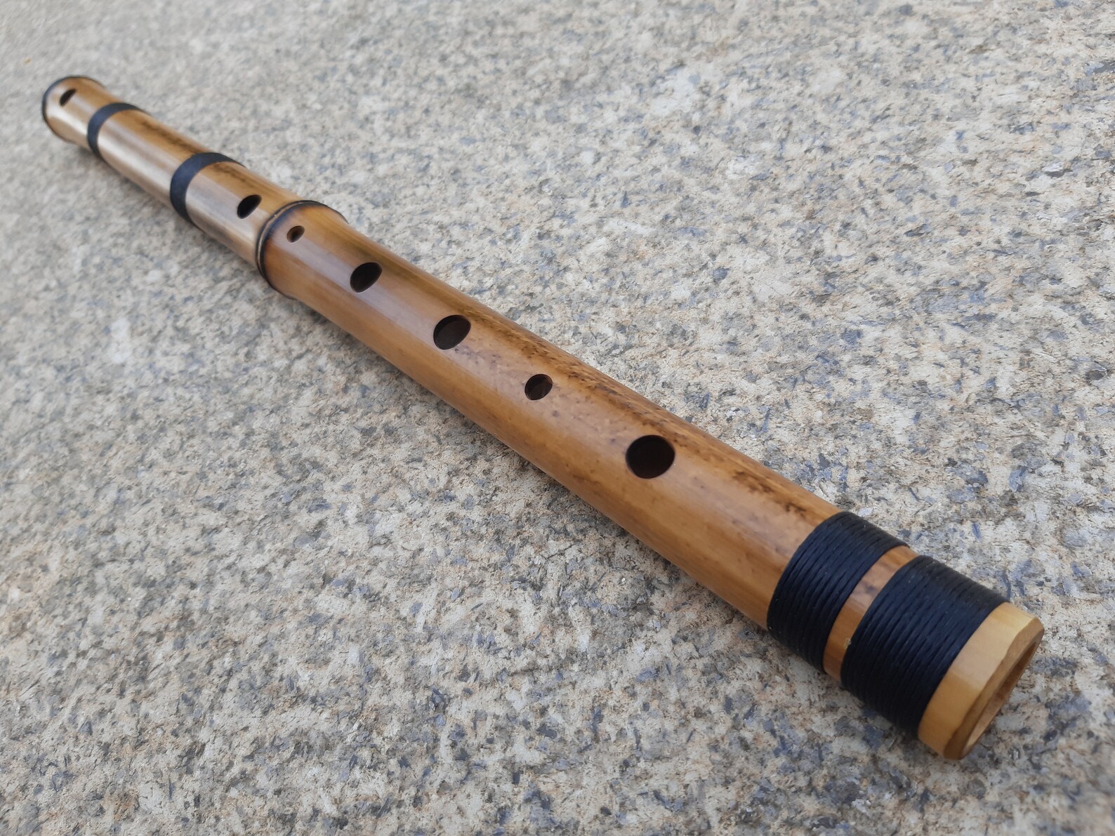 G Minor harmonic Bamboo Flute. Rustic handmade flute. Ethnic Etsy
