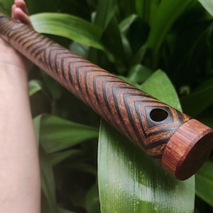 Deep Meditation Flute in low A3 Akebono Ethnically Carved . Unique Handmade Bamboo Flute for Sound healing and meditation