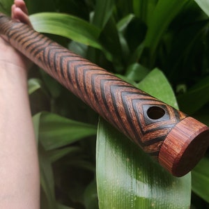 Deep Meditation Flute in low A3 Akebono Ethnically Carved . Unique Handmade Bamboo Flute for Sound healing and meditation