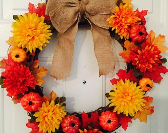 Fall Thanksgiving Wreath