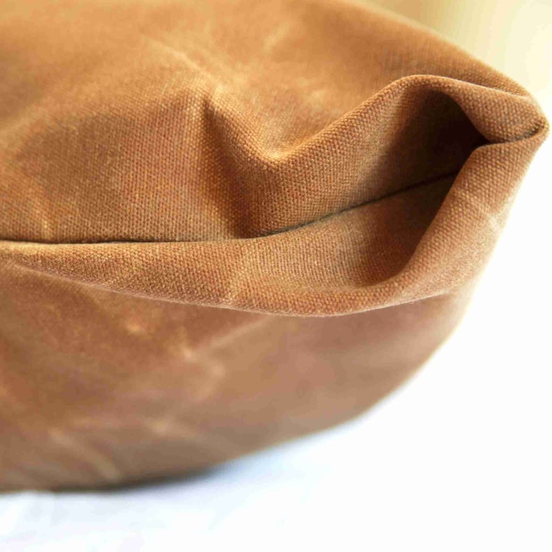 LARGE DOG BED 50x38 Feather-Top Soft Pet Bed With Waxed Canvas Cover Wool Filled Insert Small Dog Bed Size Available Too image 7