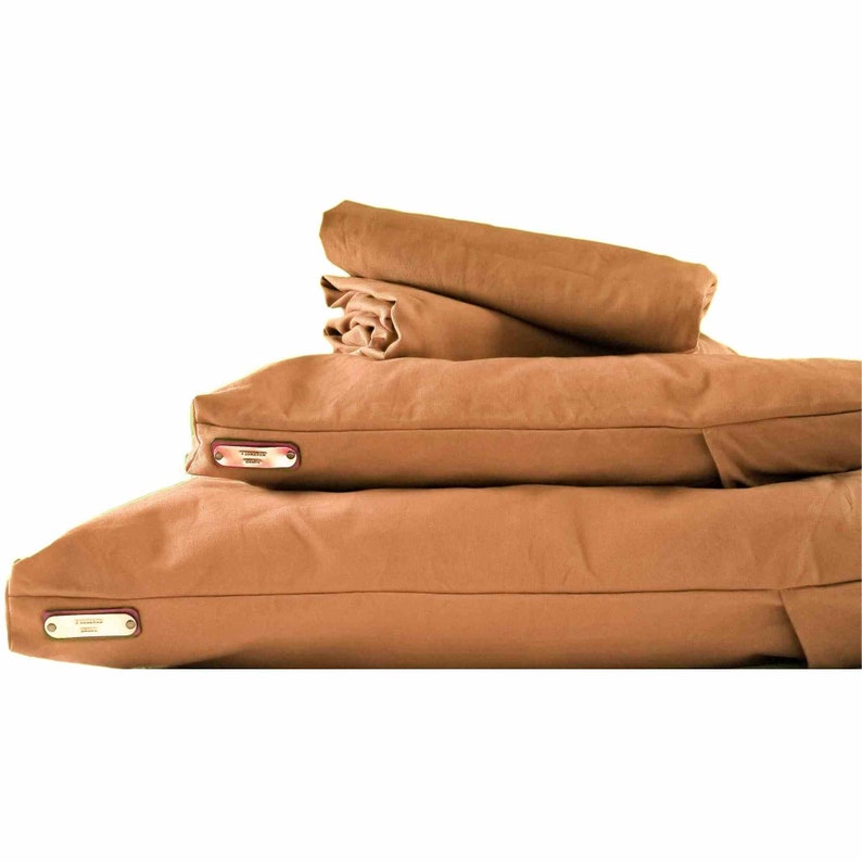 LARGE DOG BED 50x38 Feathertop Soft Pet Bed With Canvas Cover Wool