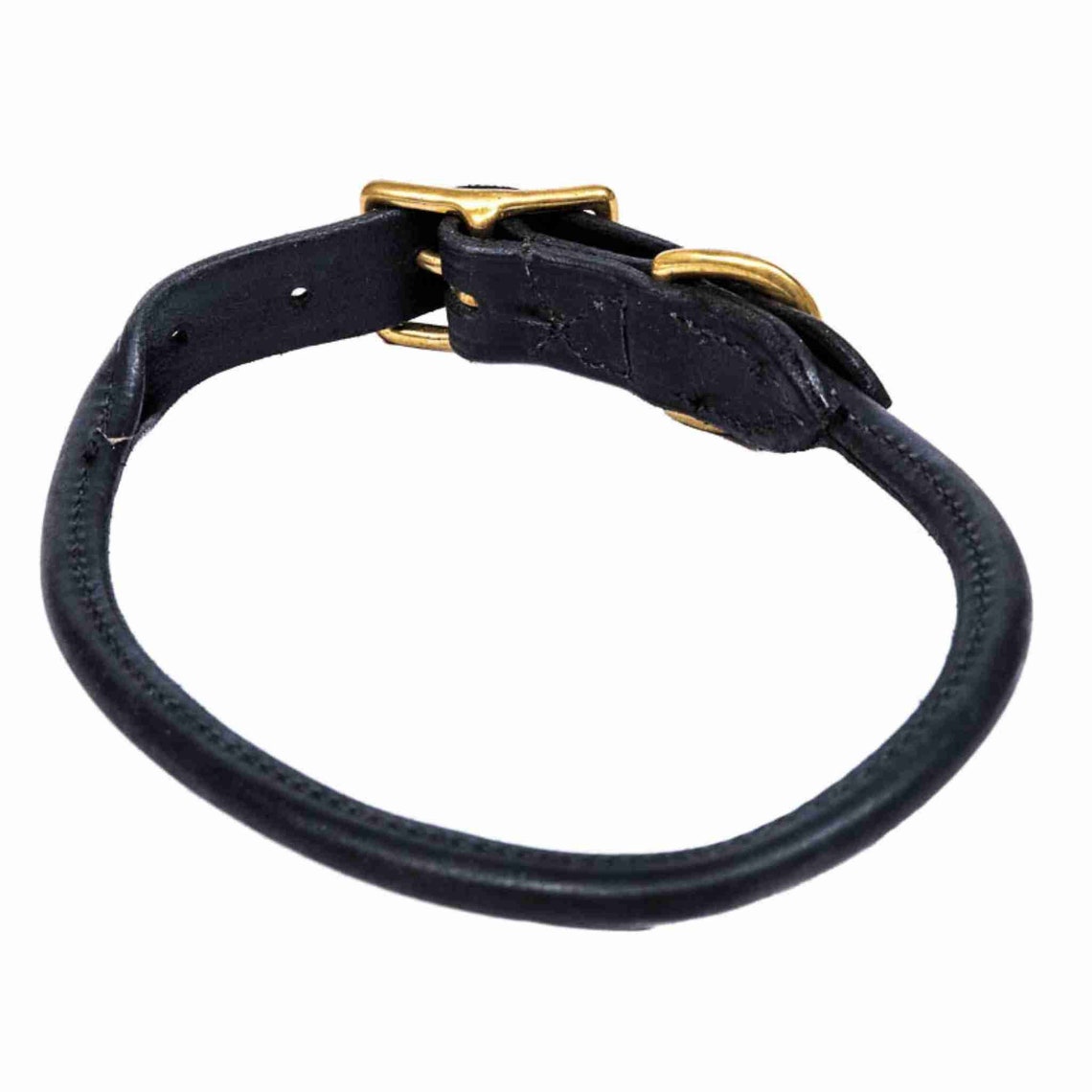 ROLLED DOG COLLAR Rolled Leather Dog Collar Prevents Matting for Long